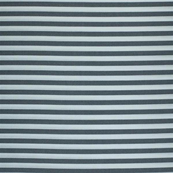 Cotton Stripe Grey White 5mm Cotton Poplin Stripes