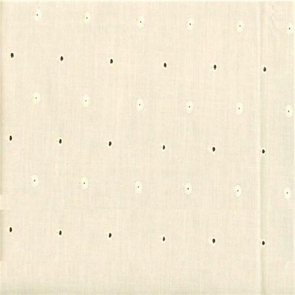 Embroidery Swiss Dots &amp; Stars Off-White Embroidery Swiss