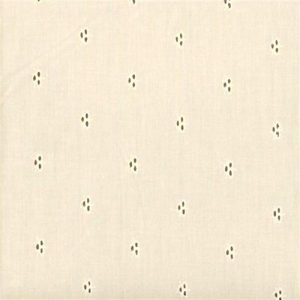 Embroidery Swiss Three Leaf Clover Off-White Embroidery Swiss