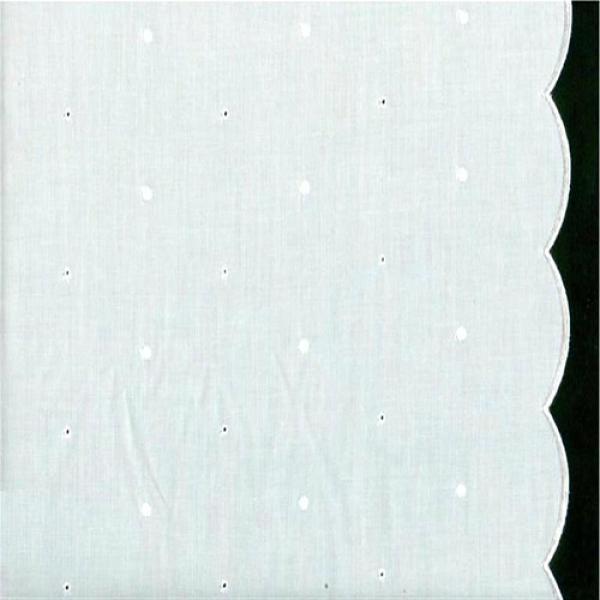 Embroidery Swiss Border Open Dots White Embroidery Swiss
