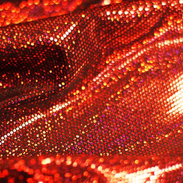Hologram Fabric Glitter Dark Red Hologram Fabric