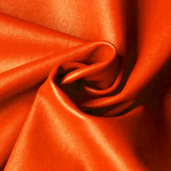 Leather Orange Leather Fabrics Skai