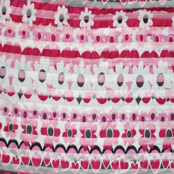 Ruffle Jersey Hearts Fuchsia Jersey Ruffle Fabric