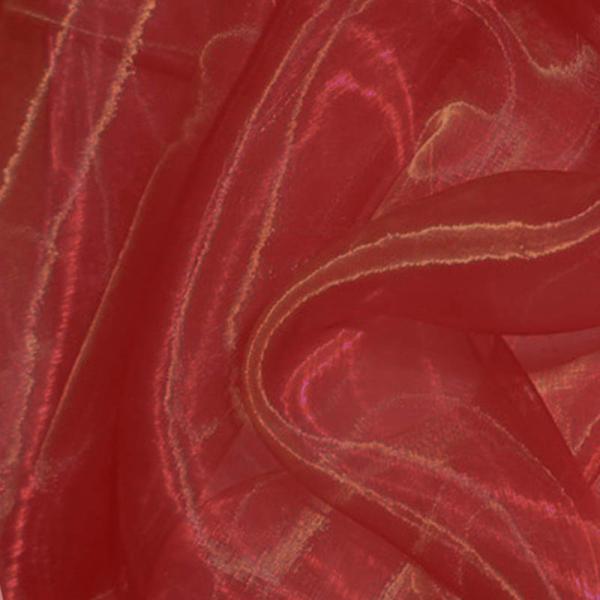 Organza Fabric Two Tone Bordeaux Red Organza Fabric