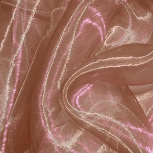 Organza Fabric Two Tone Brown Pink Organza Fabric