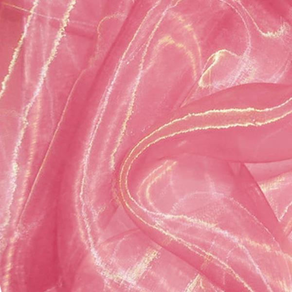 Organza Fabric Two Tone  Pink Yellow Organza Fabric