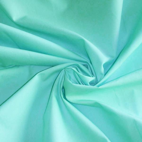 Poplin Cotton Fabric Light Turquoise Poplin Cotton Fabric