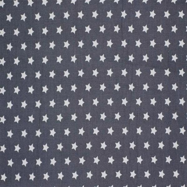 Star Fabric Grey 9 mm 9mm Stars On Cottton Fabric