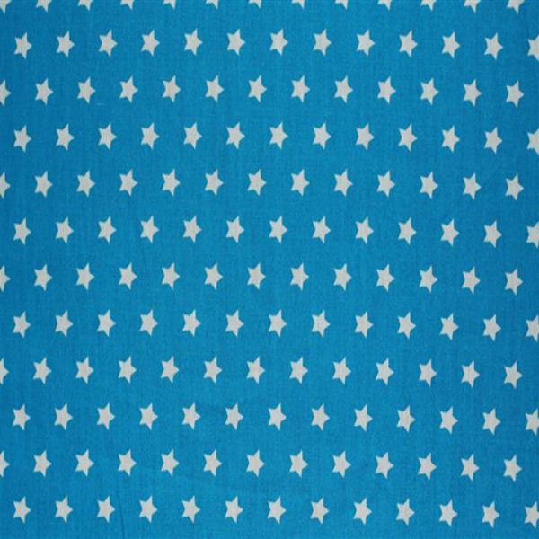 Star Fabric Aqua 9 mm 9mm Stars On Cottton Fabric