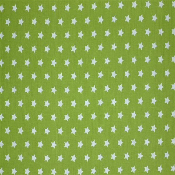 Star Fabric Lime 9 mm 9mm Stars On Cottton Fabric