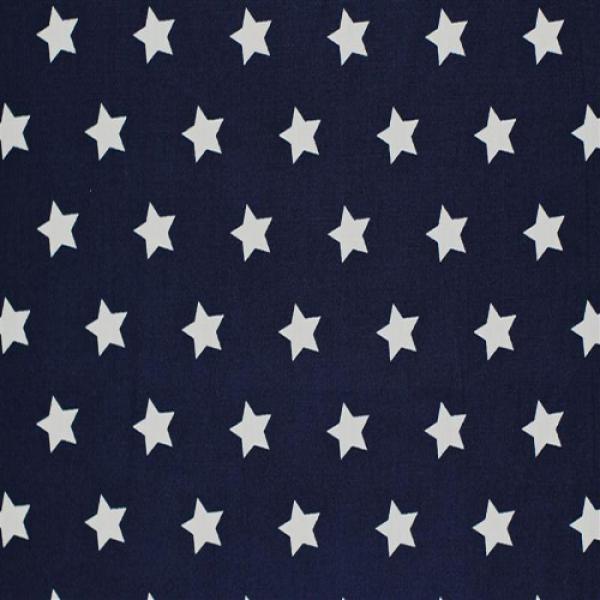 Star Fabric Navy 20 mm 20mm Stars On Cottton Fabric