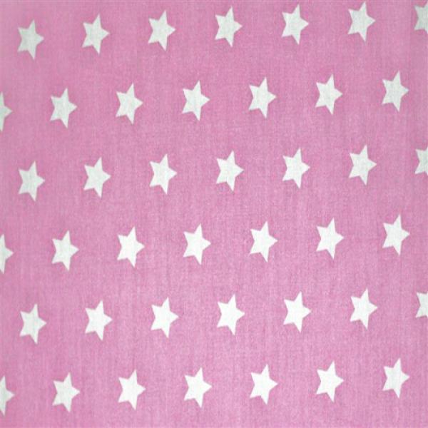 Star Fabric Pink 20 mm 20mm Stars On Cottton Fabric