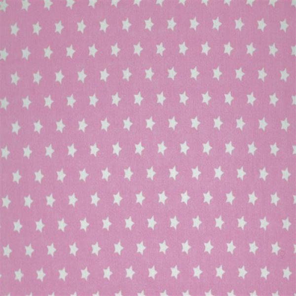 Star Fabric Pink 9 mm 9mm Stars On Cottton Fabric