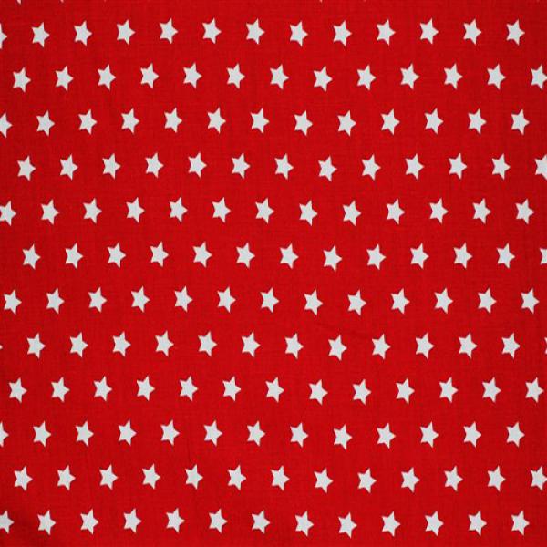 Star Fabric Red 9 mm 9mm Stars On Cottton Fabric