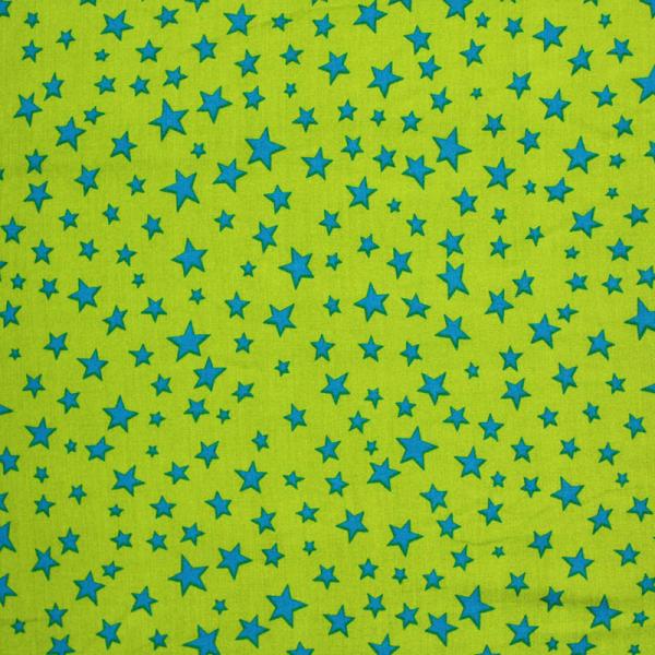 Star Fabric Lime Aqua Color Mix Star Fabric