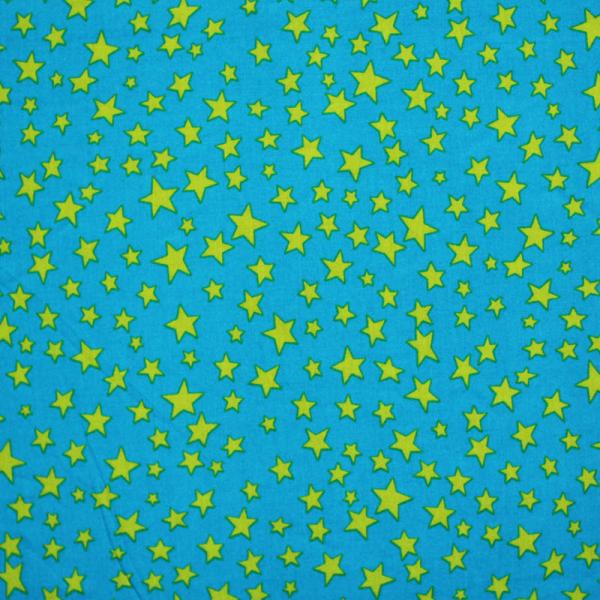 Star Fabric Aqua Lime Color Mix Star Fabric