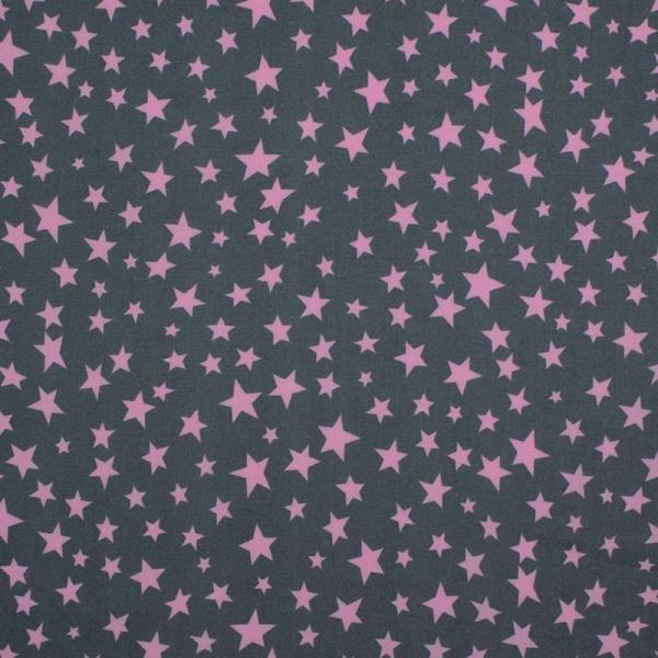 Star Fabric Grey Pink Color Mix Star Fabric