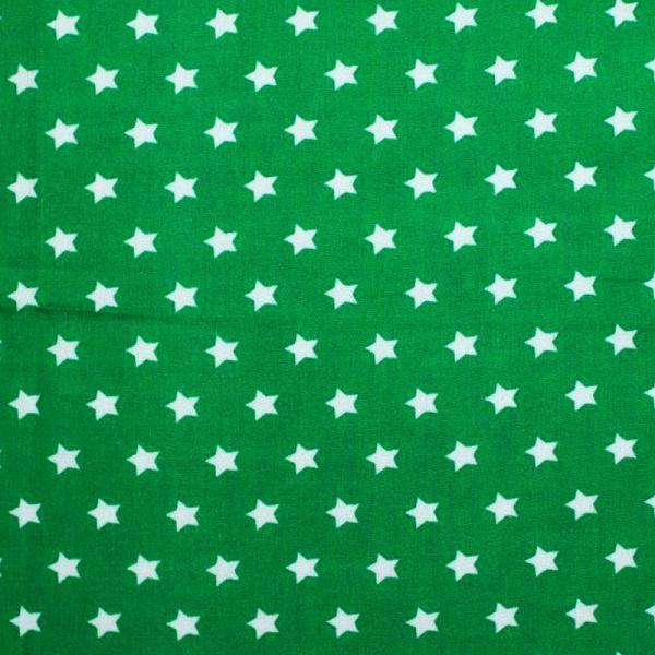 Star Fabric Green 9 mm 9mm Stars On Cottton Fabric
