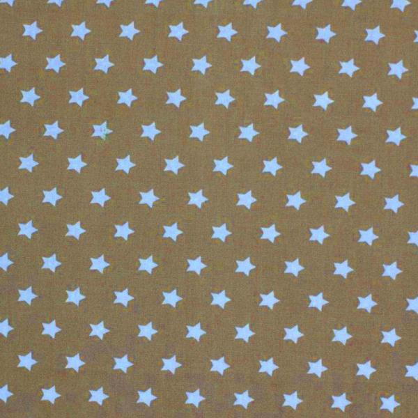 Star Fabric Beige 9 mm 9mm Stars On Cottton Fabric