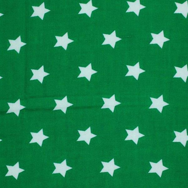 Star Fabric Green 20 mm 20mm Stars On Cottton Fabric