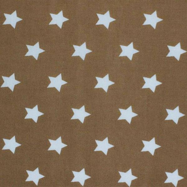Star Fabric Beige 20 mm 20mm Stars On Cottton Fabric