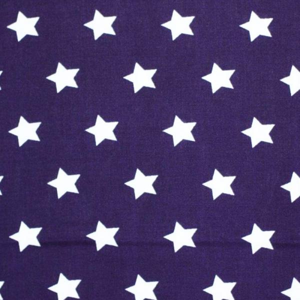 Star Fabric Purple 20 mm 20mm Stars On Cottton Fabric