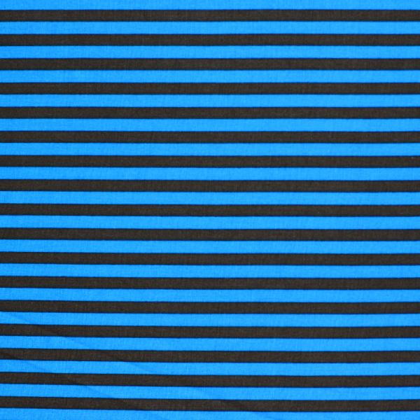 Cotton Stripe Brown Aqua 5mm Cotton Poplin Stripes