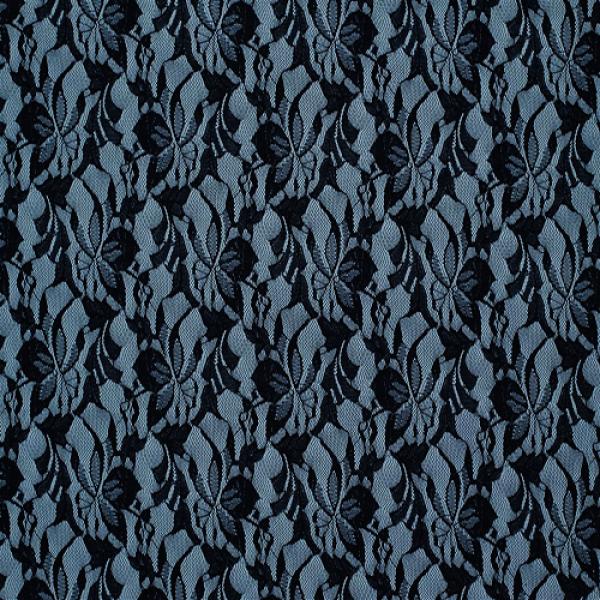 Lace Fabric Flowers Navy (Stretch) Lace Fabric