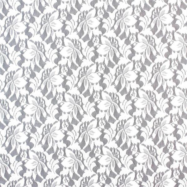 Lace Fabric Flowers White (Stretch) Lace Fabric