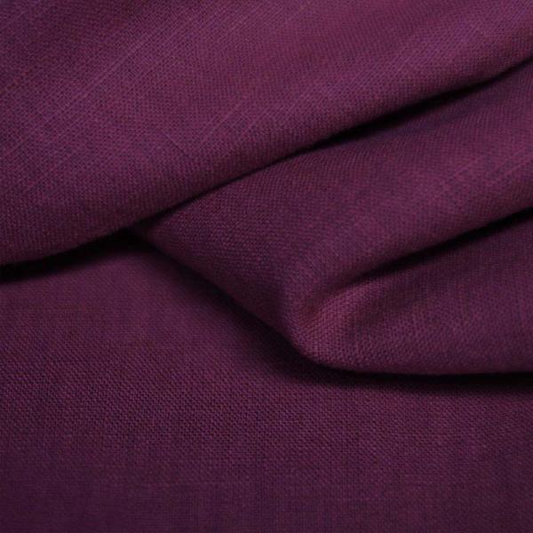 Linen Fabric Eggplant Linen Fabric Washed